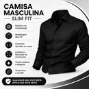 Camisa Social Masculina VelloTech™ - Tecnologia Anti-Amassado e Tecido Respirável