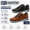 KIT 2 Sapatênis Masculino Premium com Zíper Lateral
